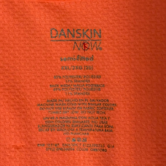 Danskin Now Dri-More Active Tank Top - Women’s XXL - Orange - GUC - Picture 3 of 3